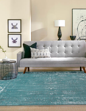 Turquoise 6' 1 x 6' 1 Sofia Square Rug