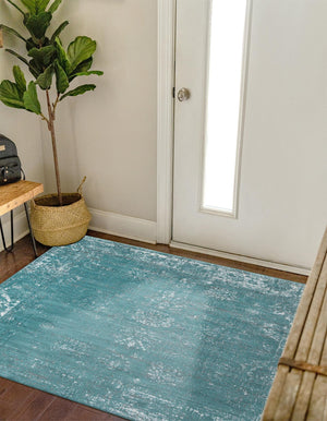 Turquoise 6' 1 x 6' 1 Sofia Square Rug