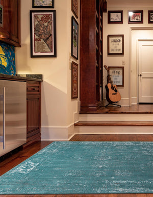 Turquoise 6' 1 x 6' 1 Sofia Square Rug