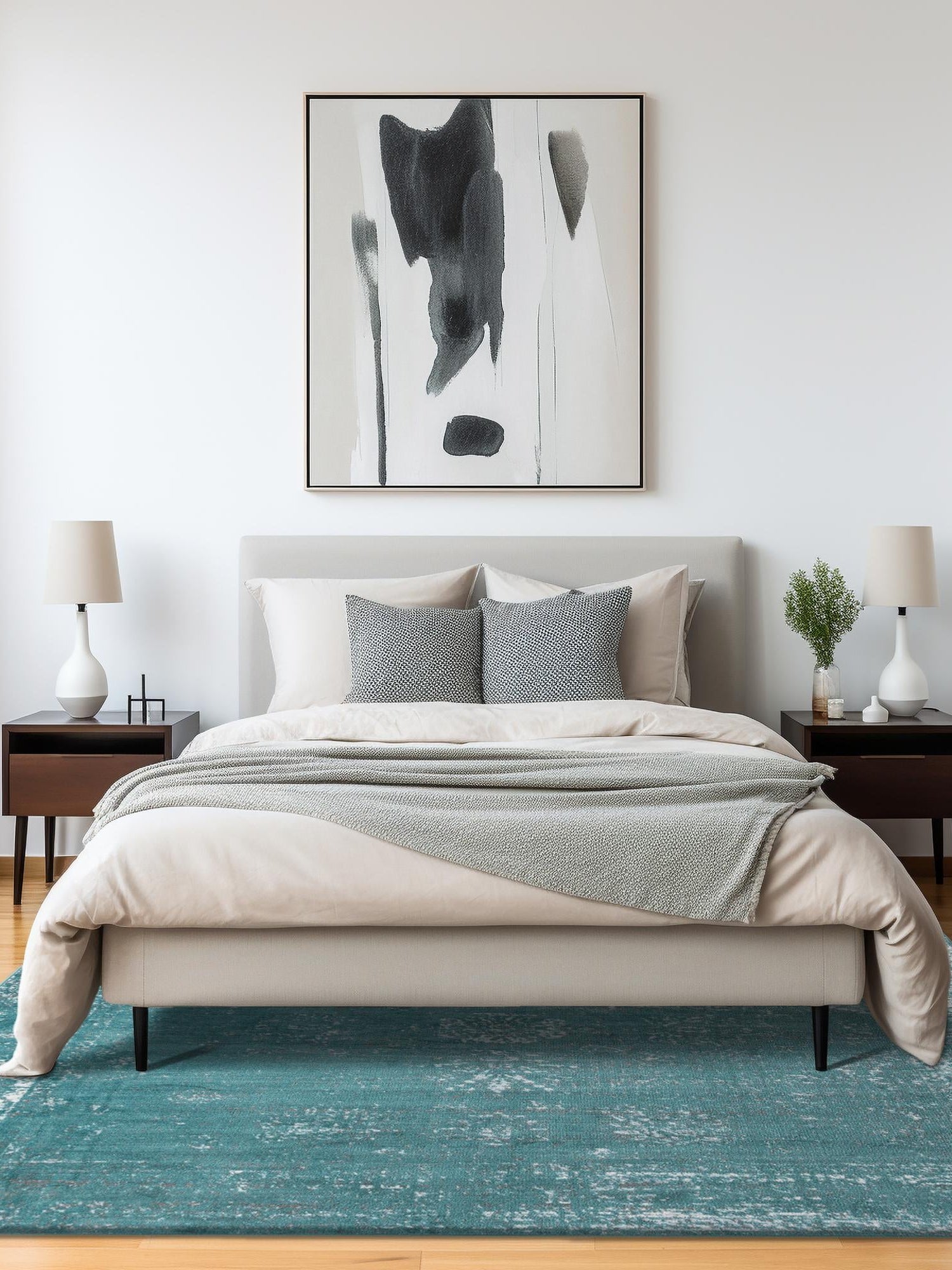 Turquoise 6' 1 x 6' 1 Sofia Square Area Rug Durable Easy Clean Stain Resistant Unique Carpet for Affordable Interior Home Design for Sale at Rug Engine