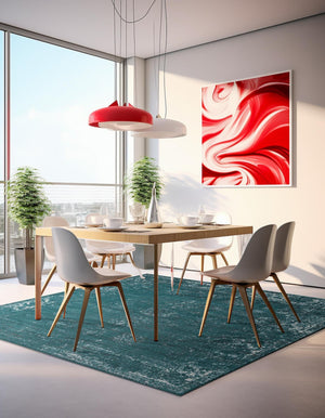 Turquoise 6' 1 x 6' 1 Sofia Square Rug