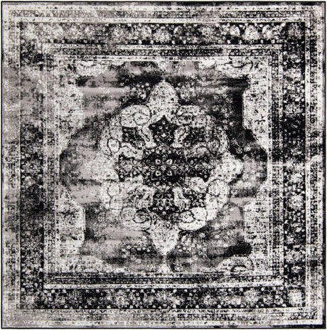 Black 8' x 8' Sofia Square Rug