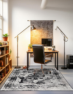 Black 10' x 10' Sofia Square Rug