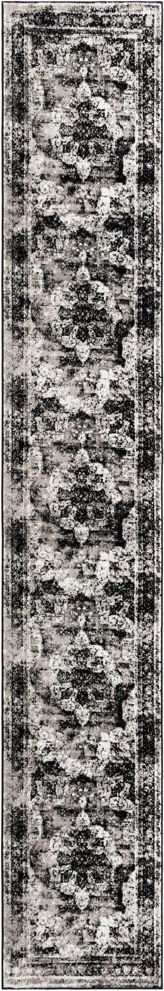 Black 3' 3 x 20' Sofia Runner Rug