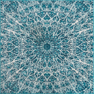 Turquoise 6' 1 x 6' 1 Sofia Square Rug