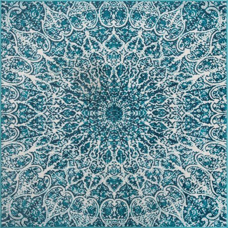 Turquoise 6' 1 x 6' 1 Sofia Square Rug