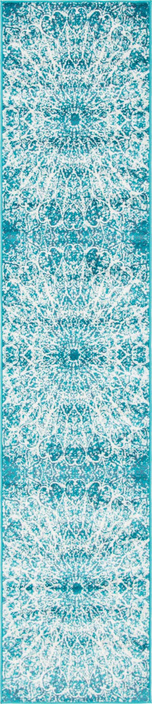 Turquoise 2' x 10' Sofia Runner Rug