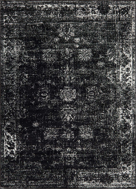 Black 7' 1 x 10' Sofia Rectangle Rug