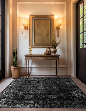 Black 10' x 10' Sofia Square Rug