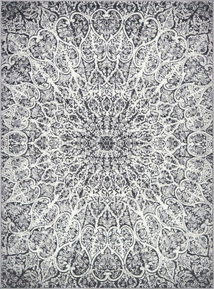 Dark Gray 7' 10 x 11' Sofia Rectangle Area Rug Durable Easy Clean Stain Resistant Unique Carpet for Affordable Interior Home Design for Sale at Rug Engine