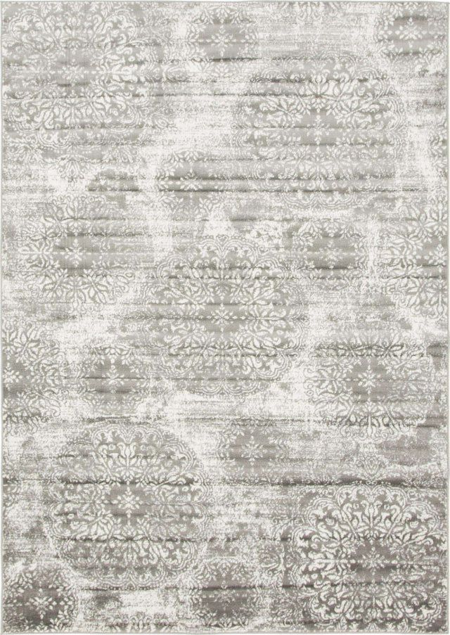 Gray 7' 1 x 10' Sofia Rectangle Area Rug Durable Easy Clean Stain Resistant Unique Carpet for Affordable Interior Home Design for Sale at Rug Engine