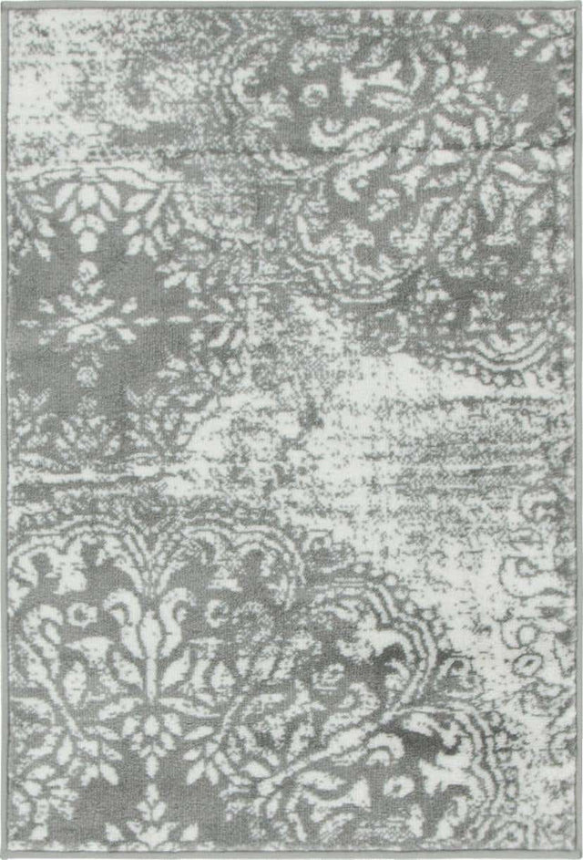 Gray 2' x 3' 1 Sofia Rectangle Area Rug Durable Easy Clean Stain Resistant Unique Carpet for Affordable Interior Home Design for Sale at Rug Engine