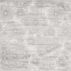 Light Gray 8' x 8' Sofia Square Rug