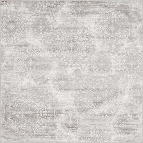 Light Gray 8' x 8' Sofia Square Rug