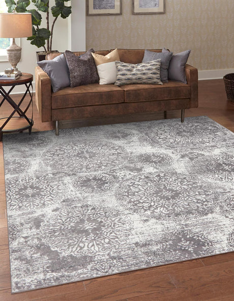 Light Gray 8' x 8' Sofia Square Rug