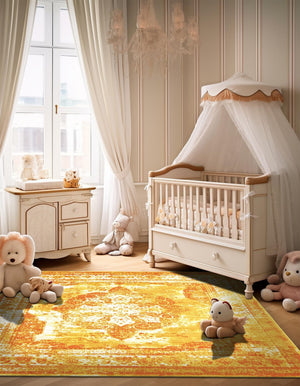 Orange 8' x 8' Sofia Square Rug