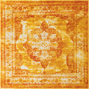 Orange 6' 1 x 6' 1 Sofia Square Rug