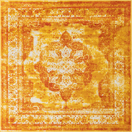 Orange 6' 1 x 6' 1 Sofia Square Rug