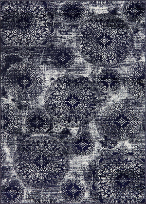 Navy Blue 7' 1 x 10' Sofia Rectangle Rug