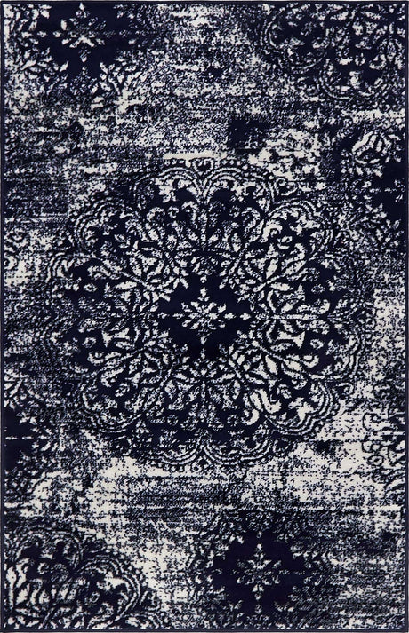 Navy Blue 3' 3 x 5' 3 Sofia Rectangle Rug