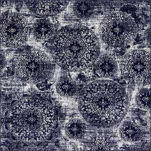Navy Blue 8' x 8' Sofia Square Rug