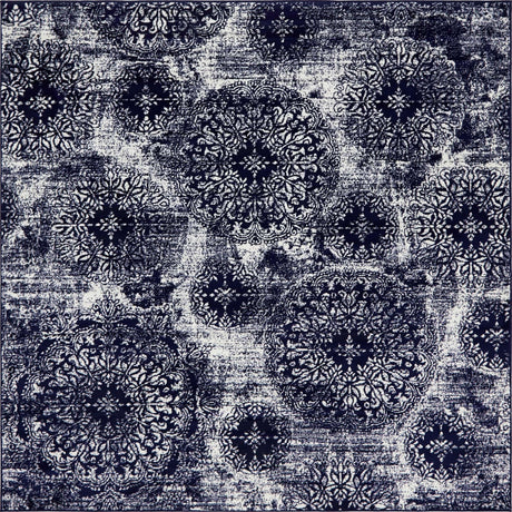 Navy Blue 8' x 8' Sofia Square Rug