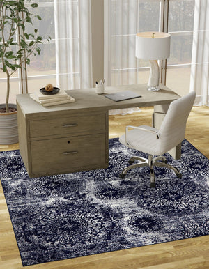 Navy Blue 8' x 8' Sofia Square Rug