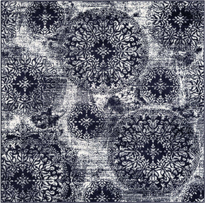 Navy Blue 6' 1 x 6' 1 Sofia Square Rug