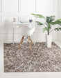Brown 6' x 6' Sofia Square Rug