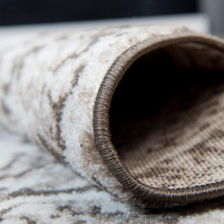 Brown 7' 10 x 7' 10 Sofia Square Area Rug Durable Easy Clean Stain Resistant Unique Carpet for Affordable Interior Home Design for Sale at Rug Engine