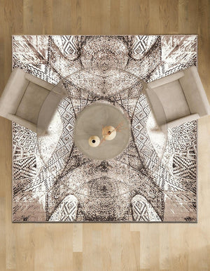 Brown 6' 1 x 6' 1 Sofia Square Rug