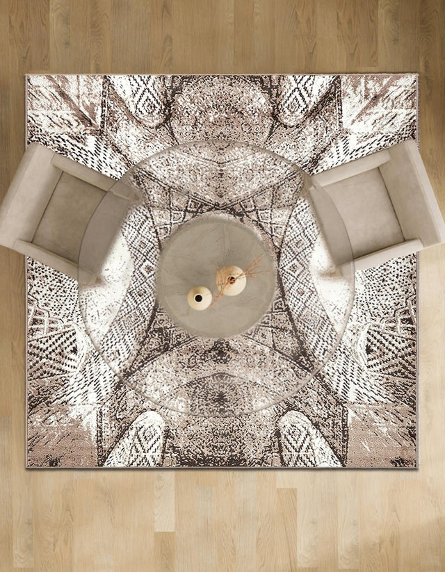 Brown 6' 1 x 6' 1 Sofia Square Rug