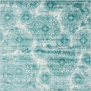 Turquoise 8' x 8' Sofia Square Rug