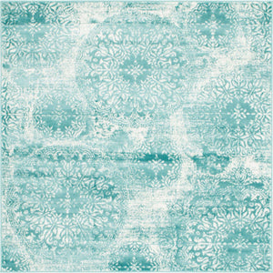 Turquoise 6' 1 x 6' 1 Sofia Square Rug