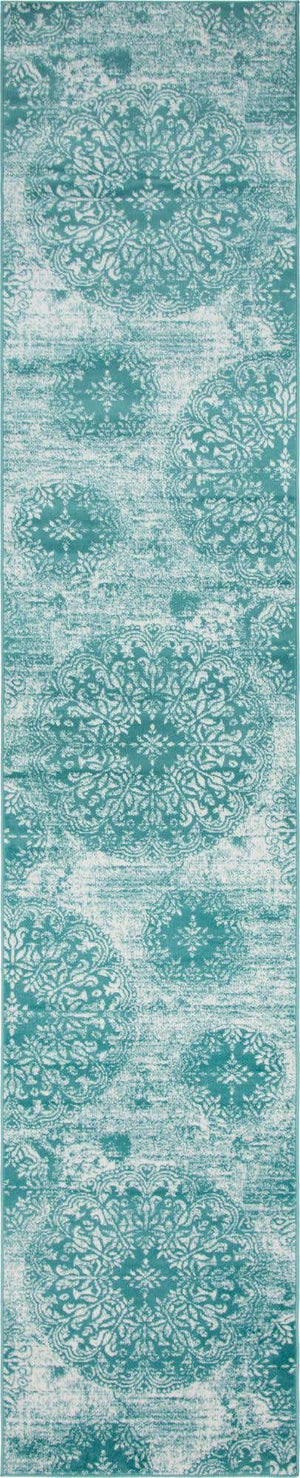 Turquoise 3' 3 x 16' 5 Sofia Runner Rug