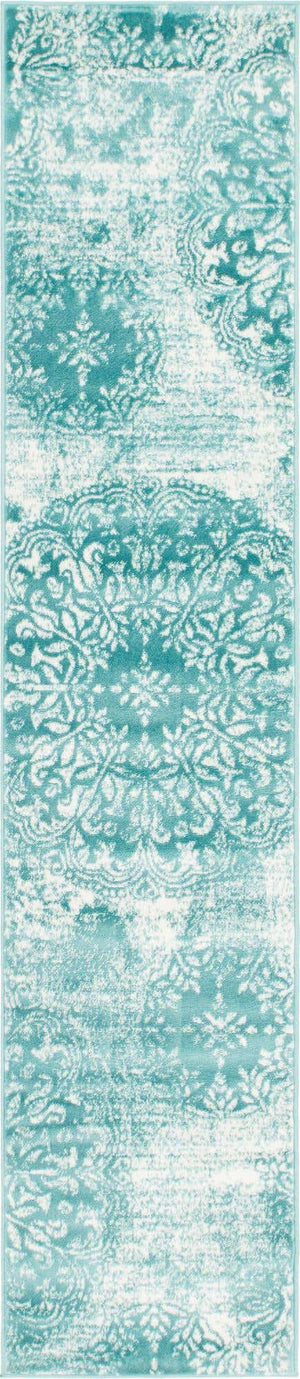 Turquoise 2' x 10' Sofia Runner Rug