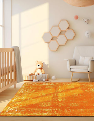 Orange 8' x 8' Sofia Square Rug