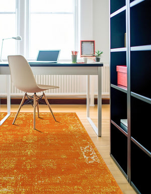 Orange 6' 1 x 6' 1 Sofia Square Rug