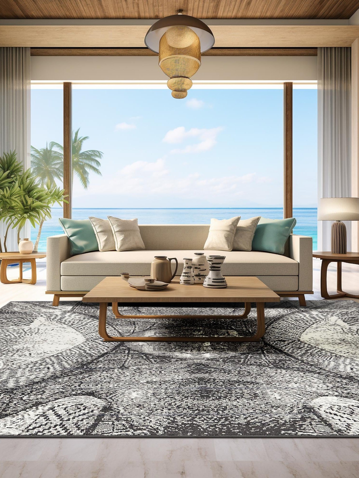 Dark Gray 7' 10 x 7' 10 Sofia Square Area Rug Durable Easy Clean Stain Resistant Unique Carpet for Affordable Interior Home Design for Sale at Rug Engine