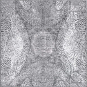 Dark Gray 6' 1 x 6' 1 Sofia Square Area Rug Durable Easy Clean Stain Resistant Unique Carpet for Affordable Interior Home Design for Sale at Rug Engine