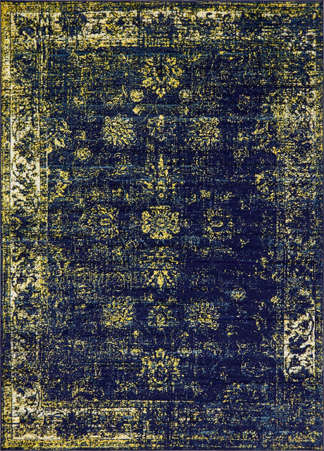 Navy Blue 8' x 11' Sofia Rectangle Rug