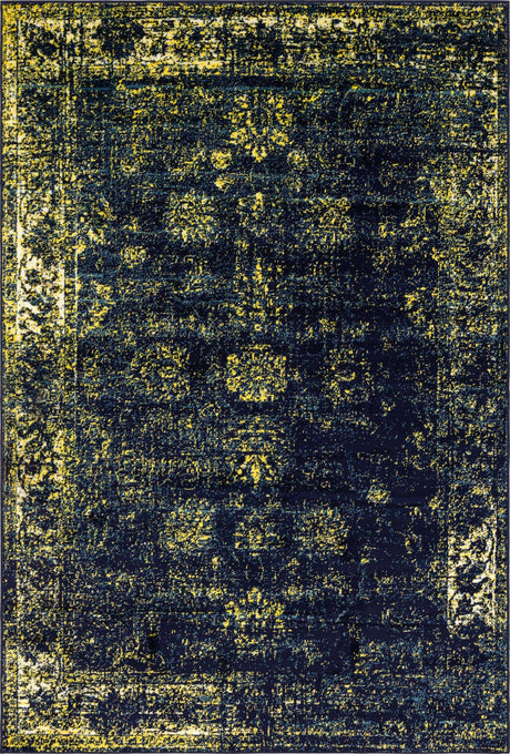 Navy Blue 6' 1 x 9' Sofia Rectangle Rug