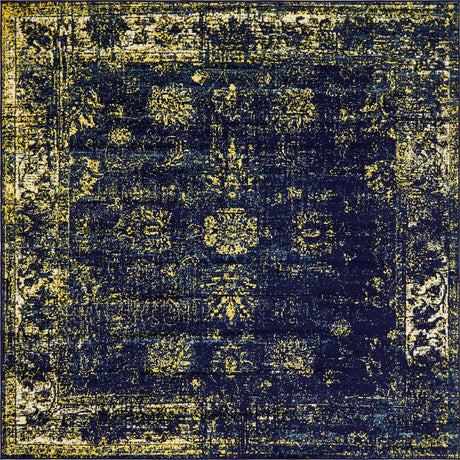 Navy Blue 8' x 8' Sofia Square Rug