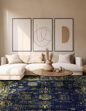Navy Blue 8' x 8' Sofia Square Rug