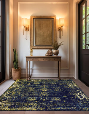Navy Blue 8' x 8' Sofia Square Rug
