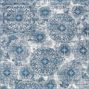Blue 8' x 8' Sofia Square Rug