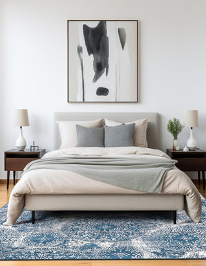 Blue 8' x 8' Sofia Square Rug