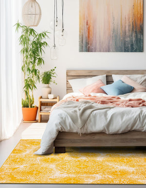 Yellow 6' 1 x 6' 1 Sofia Square Rug