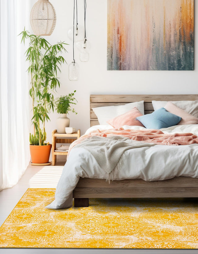Yellow 6' 1 x 6' 1 Sofia Square Rug