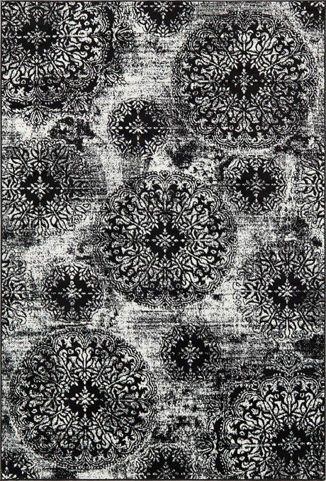 Black 6' 1 x 9' Sofia Rectangle Rug